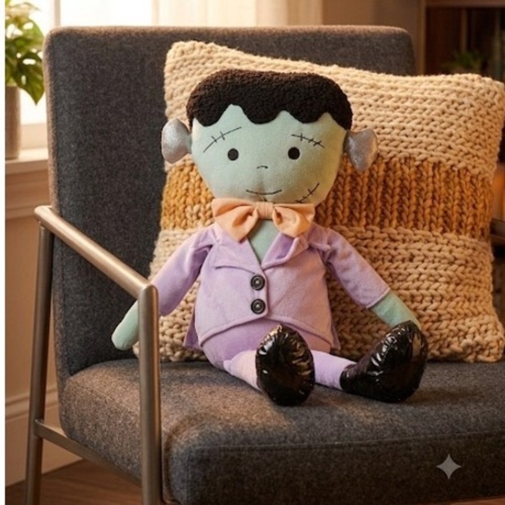 Weighted Sitting Frankenstein Plush Halloween Decor NEW